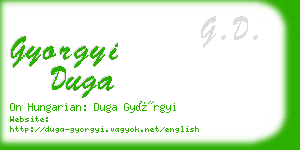 gyorgyi duga business card